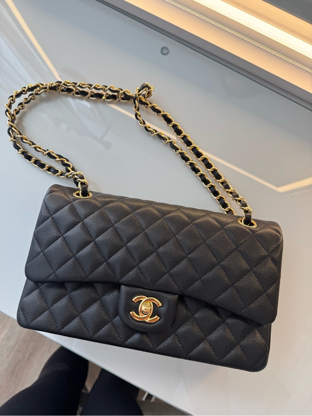 CHANEL Black Quilted Shoulder Bag with Gold Hardware - Picture 2 of 10